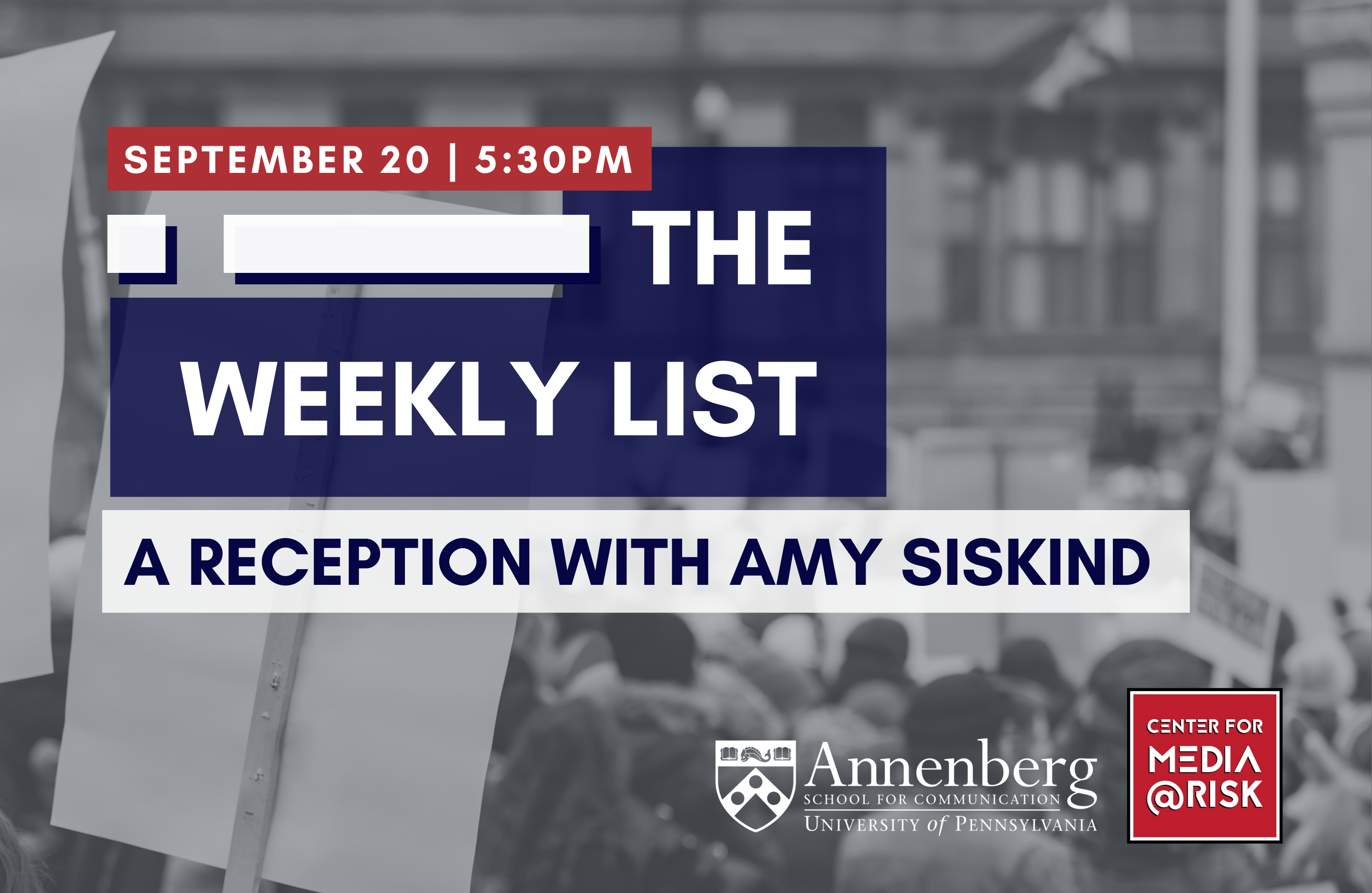 The Weekly List: A Reception with Amy Siskind