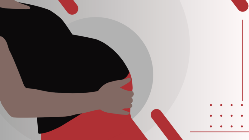 Decorative image - cartoon of a pregnant person