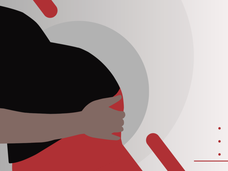 Decorative image - cartoon of a pregnant person