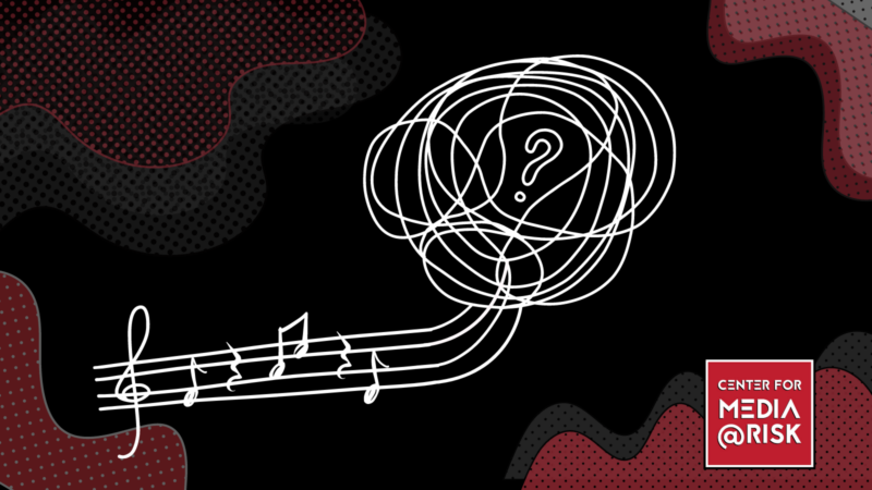 Decorative image evoking music and curiosity