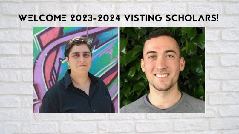 TItle: Welcome 2023-24 visiting scholars! Headshots of Yoel Roth and Wazhmah Osman