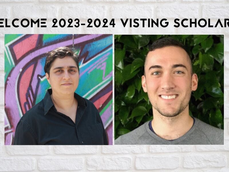 TItle: Welcome 2023-24 visiting scholars! Headshots of Yoel Roth and Wazhmah Osman