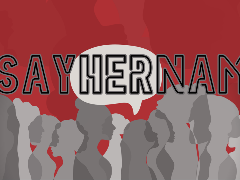 #sayhername title slide