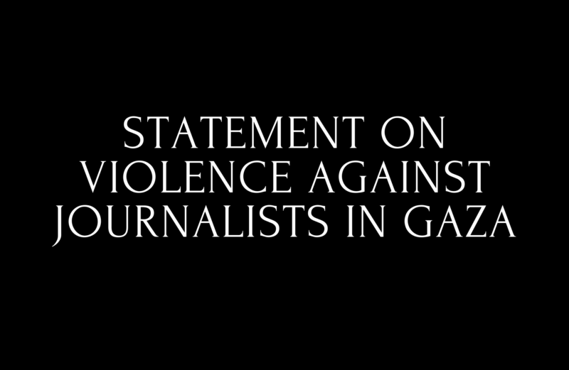 Title: Statement on violence against journalists in gaza