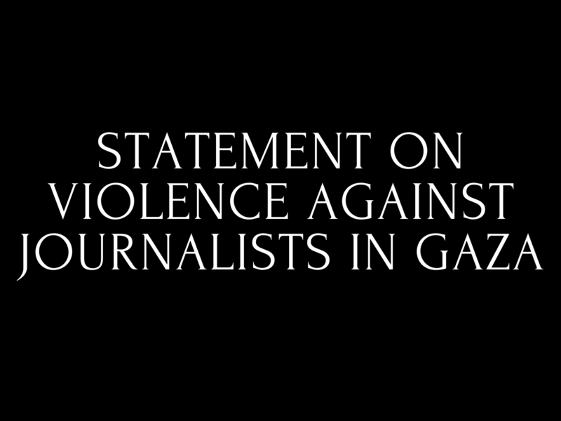 Title: Statement on violence against journalists in gaza