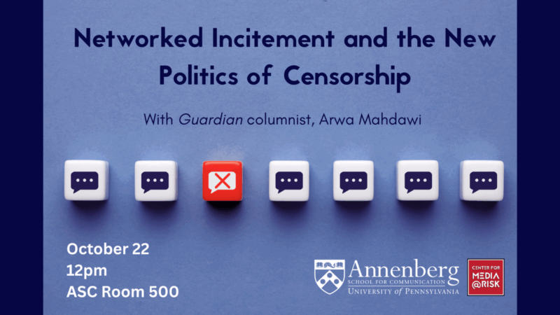 Arwa Mahdawi Colloquium poster, event details below