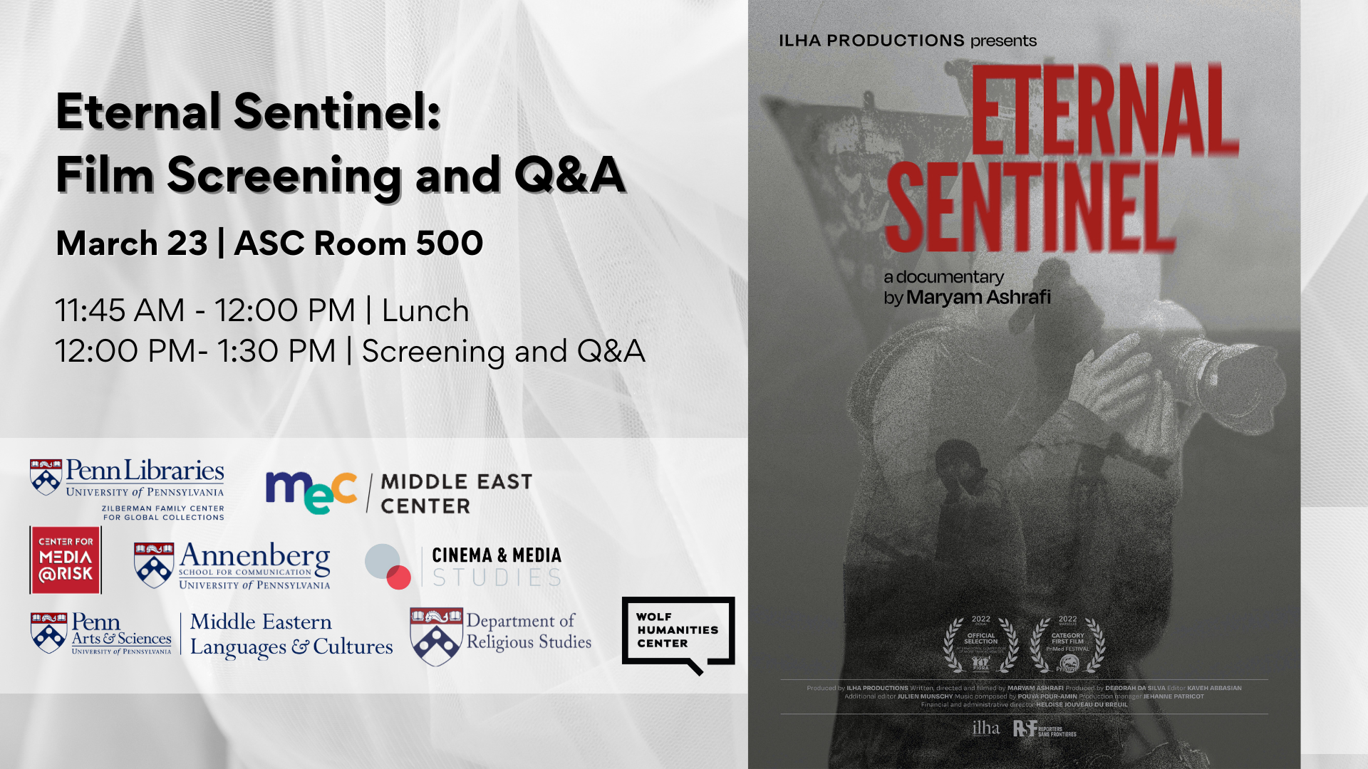 Eternal Sentinel: Film Screening and Q&A